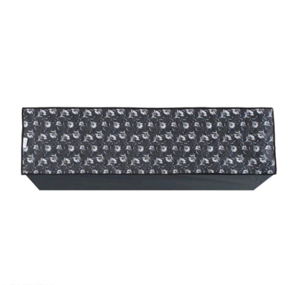 Blackcolor  PVC Printed 2 Ton AC Cover For Split -  2 Ton, Black, PVC, Pack of1